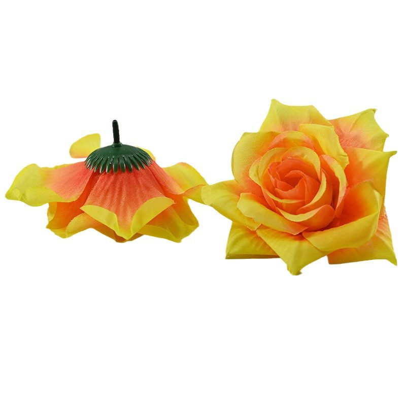 Simulación flor rosa tela de seda tocado de bricolaje hecho a mano flor de horquilla decoración de boda decoración de pared de flores flores de seda flores falsas