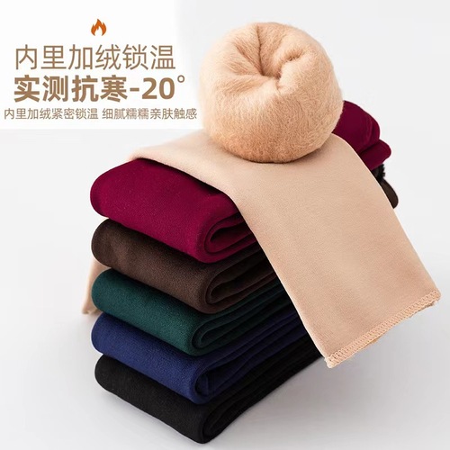 Autumn and winter solid color versatile plus velvet thickening snow socks straight cuffed warm anti-slip mid-length cold-resistant home floor socks