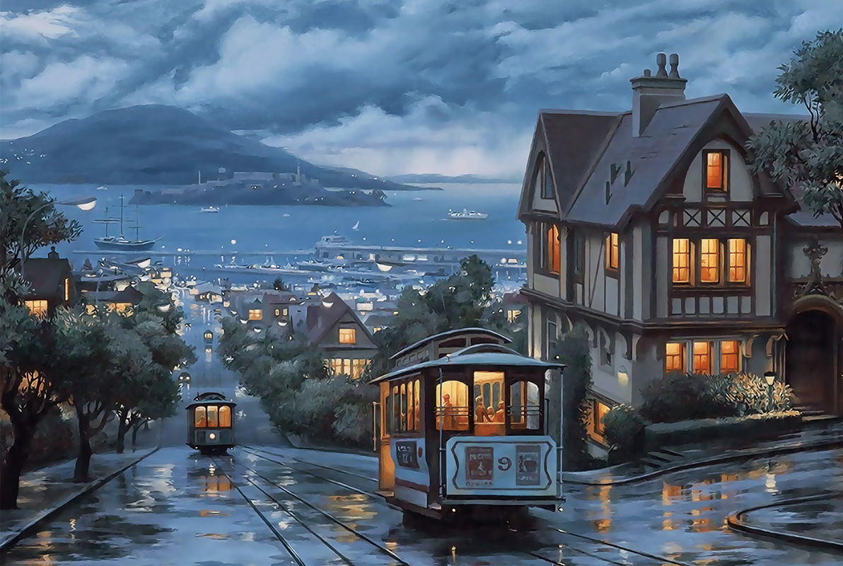 유럽 거리 트램