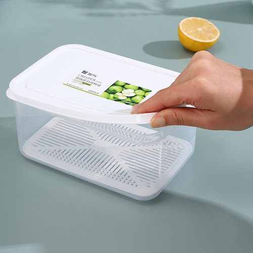Refrigerator green onion and grain crisper plastic transparent heated lunch box kitchen food dumpling fruit storage box