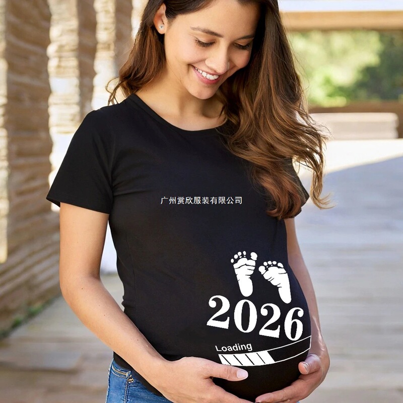 Baby Loading 2026 Printed Pregnancy Shirt Maternity Short-Sleeve T-Shirt Pregnancy Announcement Outfit New Mom Top Clothing T-Shirt Baby Loading 2026 Printed Pregnancy Shirt Maternity Short-Sleeve T-Shirt Pregnancy Announcement Outfit New Mom Top Clothing T-Shirt