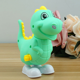 Wind-Up Dinosaur Toy Cartoon Jumping Dinosaur Running Wind-Up Small Animal Nostalgic Toy for Those Born in the 80S and 90S