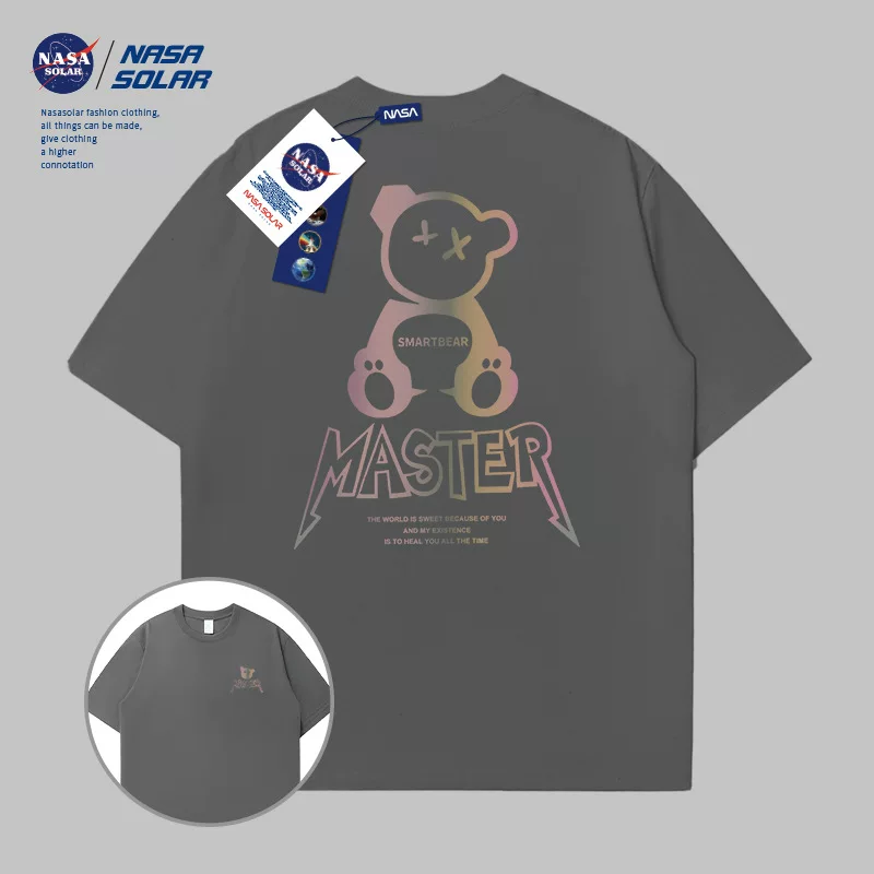 Летняя футболка для путешествий NASA, милые медвежата, короткий рукав, для любимых, 2025 год