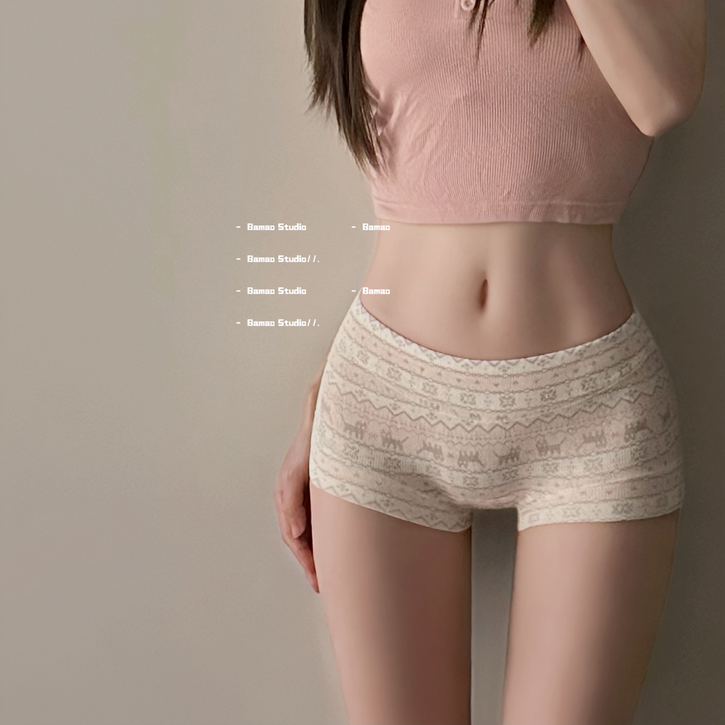 Women's Boxer Briefs, 7A Grade Antibacterial, Extended Crotch, New High-Waisted, Hip-Hugging, Pure Desire Style, Pure Cotton Crotch