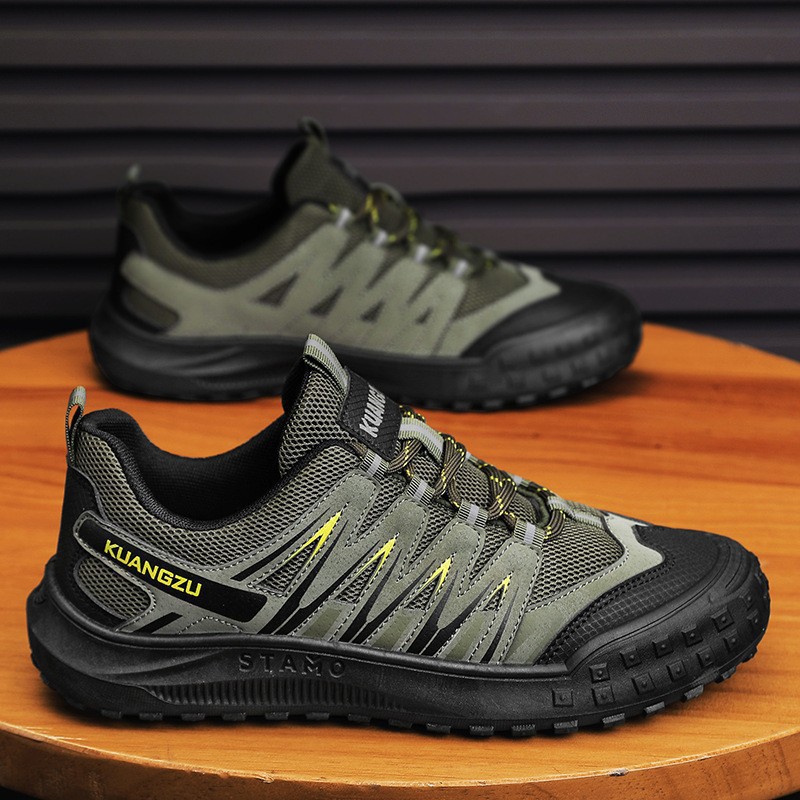 Zapatos de hombre de verano con suela gruesa, zapatos de moda al aire libre para hombres, zapatos de montaña para el trabajo, zapatos de protección laboral