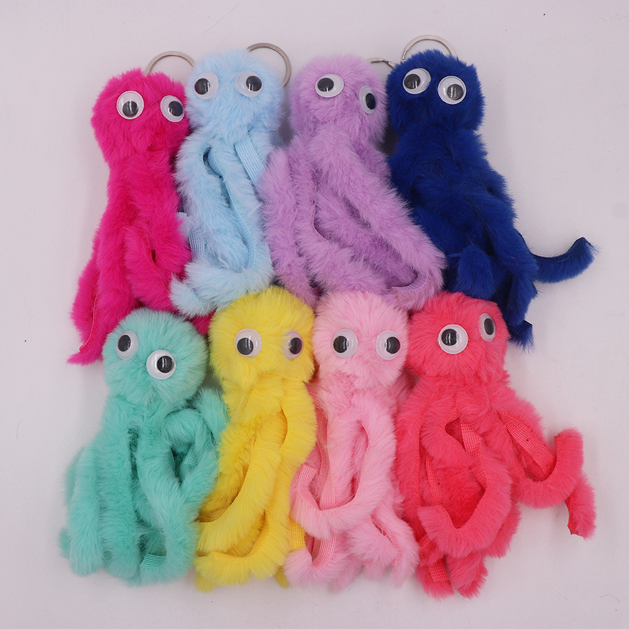 30g Weight Keychain Classification 1 Piece Quantity Daily Occasion Alloy Material Unisex Gender Sewing Design Cute Style Cute Octopus Alloy Sewing Unisex Keychain 1 Piece 1