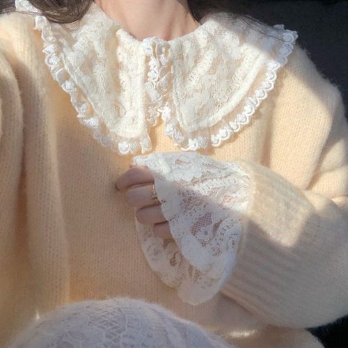 This year's popular best-selling women's autumn and winter new milk cute casual warm lazy style inner knitting sweater