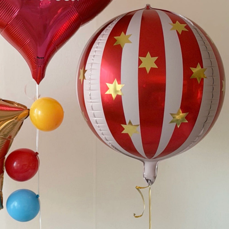 22 pulgadas 4D Red Star Striped Ball