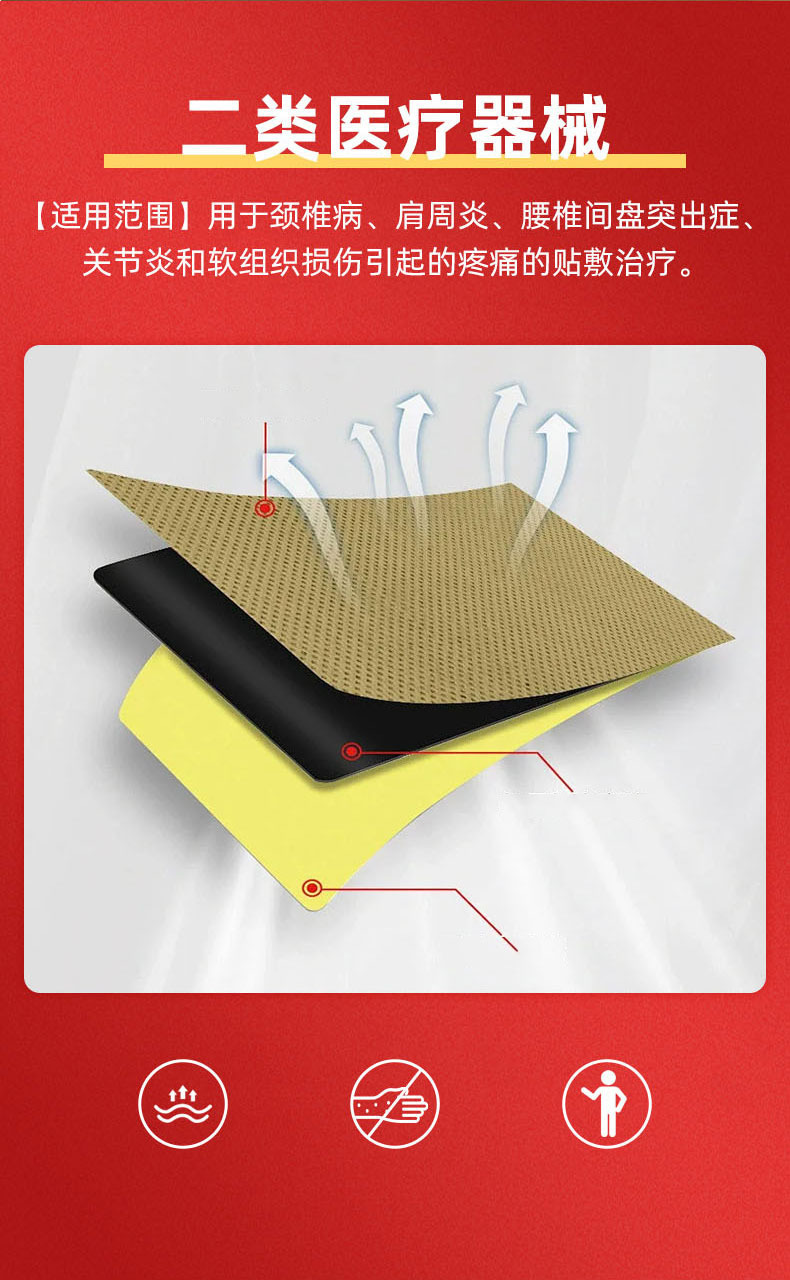 Yao Benren Far Infrared Pain Relief Patch for Neck Shoulder Waist Leg Joints 8 Patches Per Box specifications