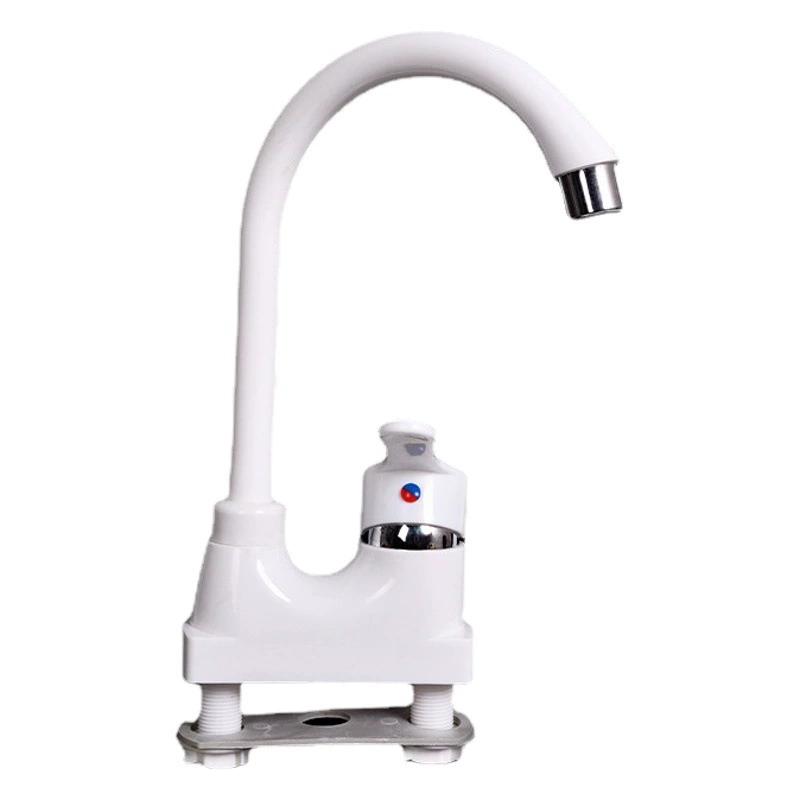 Пластиковый бытовой горячей и холодной кран на одно отверстие Двойное Отверстие Умывальник Ванная комната бассейна Кухня Овощной бассейн завод прямые волосы