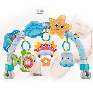 Cross-Border Pendant Rattle Toy Training Car-Mounted Children's Grasping Baby Stroller Rattle Chewing Gum Pendant