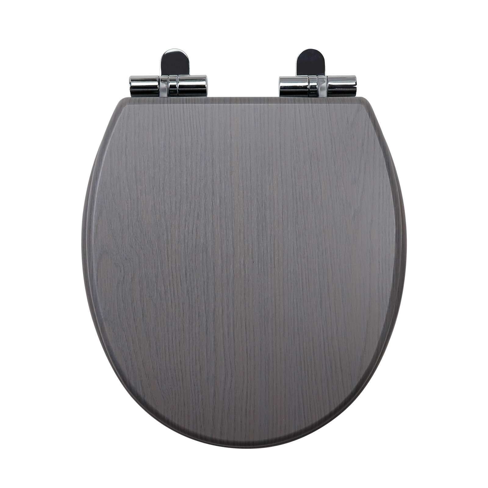 Fábrica directa de 17 pulgadas tablero de densidad madera MDF cubierta de inodoro cinta de pvc pegado corteza de madera gris caer lentamente image 1