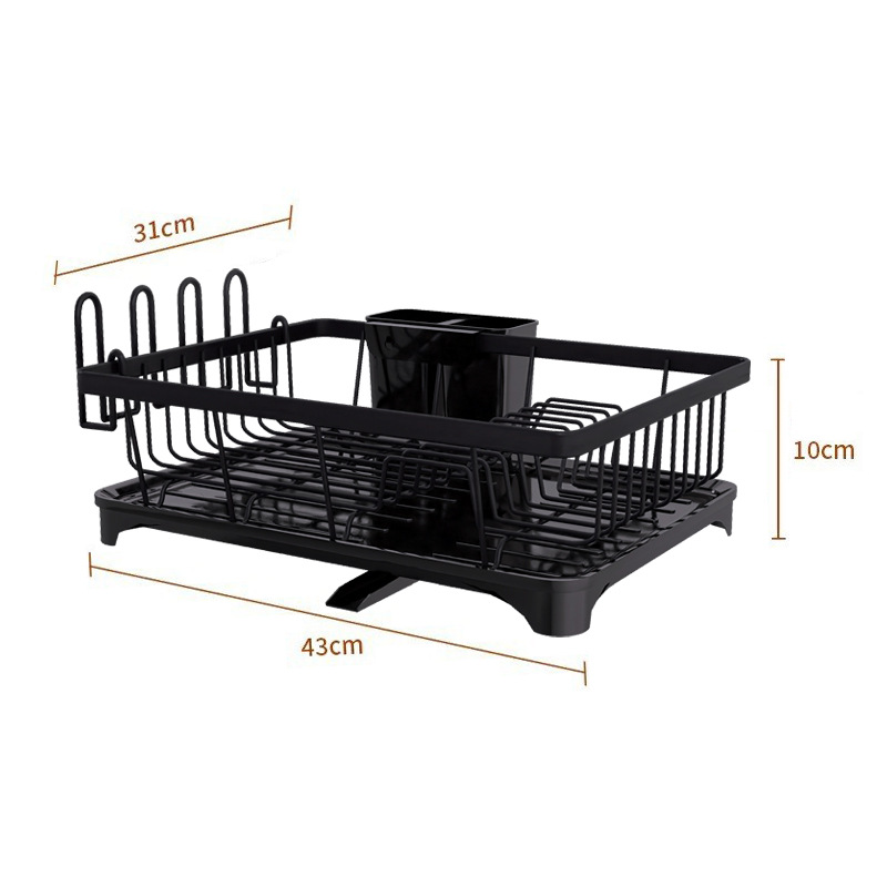 Fregadero de cocina Mesa tazón de drenaje estante cesta de drenaje estante de almacenamiento de plato tazón de drenaje y palillos Almacenamiento de almacenamiento en rack