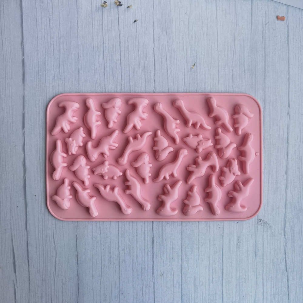 30 pequeños dinosaurios 4 molde de silicona pastel helado pudín molde de postre jabón utensilios