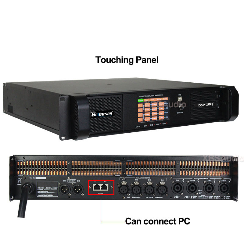 Procesamiento de audio DSP 4 canal 1300W amplificador de potencia digital DSP10000q equipo de escenario DSP audio
