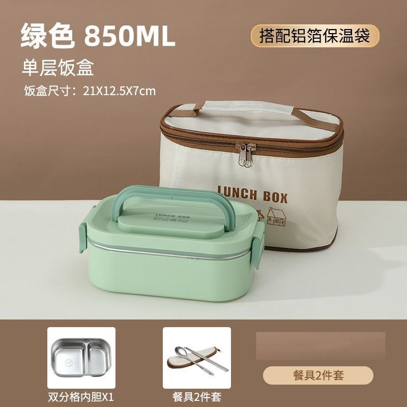 caja de almuerzo de acero inoxidable aislante portátil multicapa especial para estudiantes de oficina calentamiento de microondas