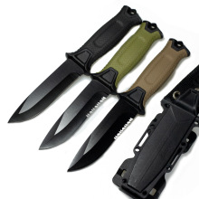 跨境贝尔系列户外露营k鞘直刀一体龙骨锋利随身战术刀户外专用