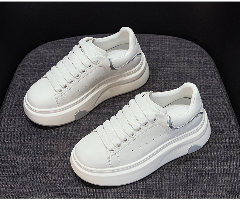 Giày sneaker nữ đế dày thời trang mùa xuân 2026 thiết kế cá tính tăng chiều cao — M2708 màu xám, M2708 màu đỏ, M2708 màu đen chi tiết 20