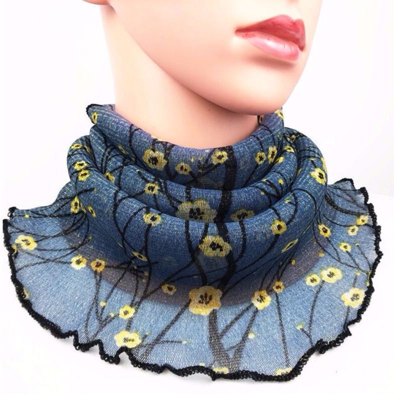 Cuello de orejas de alambre de oro para mujeres primavera y verano universal protector solar cuello de cuello multifuncional velo de cuello de cubierta de cabeza de seda pequeña bufalla