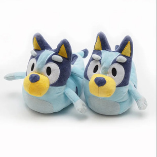 Cute Carto Bruyi Dog Cotton Slippers Winter Warm All-Wrapping Plush Slippers Men and Women Couple Home Cotton Shoes