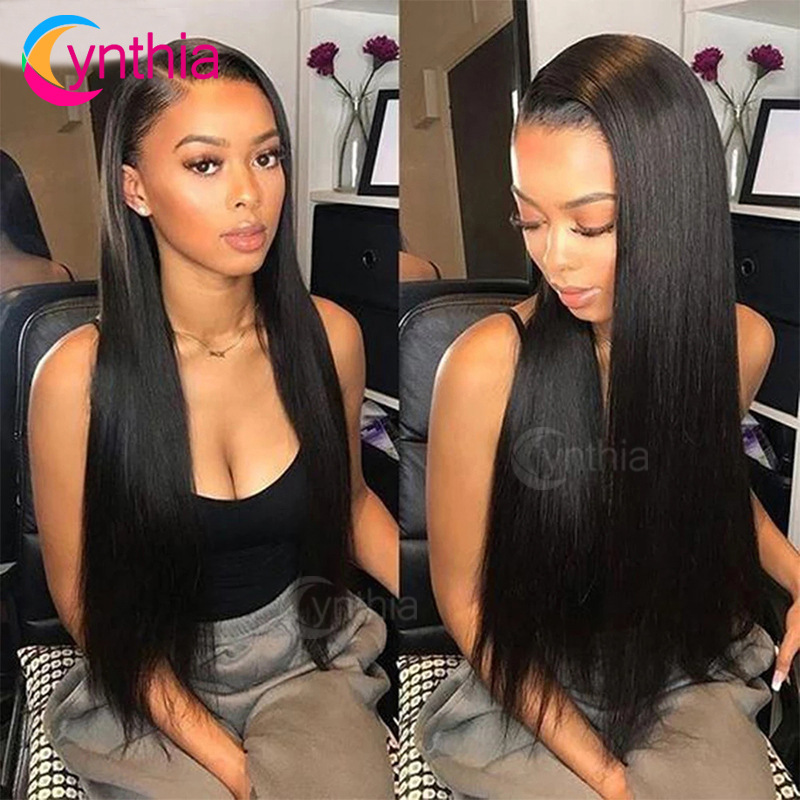 13*4 Spliced Headgear Human Hair Wig Naturalcolorfrontol Human Hair Wig