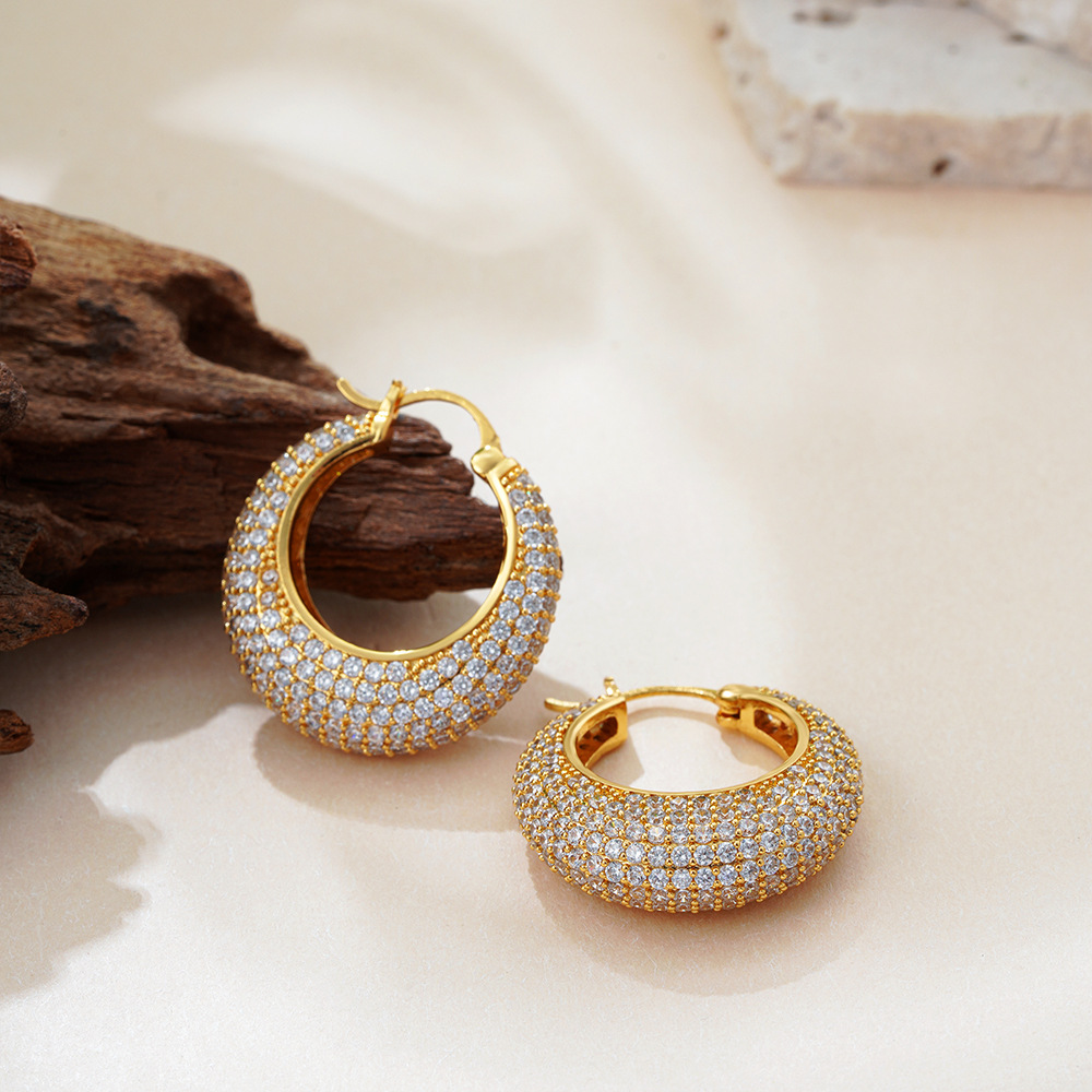 15g Weight Copper Ear Needle Material Hoop Earrings Classification 1 Pair Quantity Daily, Street Occasion Copper Material Geometric Pattern All Seasons Season Women's Gender Polished Finish Plating Design Simple Style, Classic Style Style 1 Pair Simple Style Classic Style Geometric Plating Copper Hoop Earrings 13