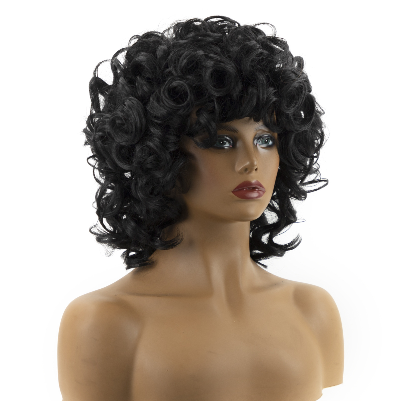 Black Short Curly Cross-border Wig sup