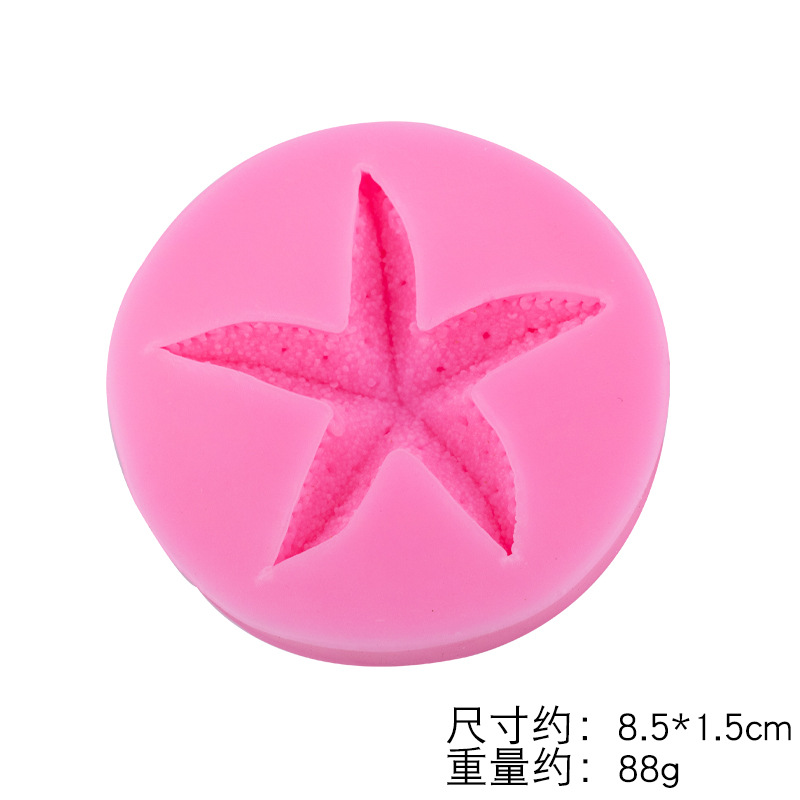 Simulación estrella de mar silicona molde aromaterapia vela yeso hecho a mano jabón fondant chocolate decoración Accesorios