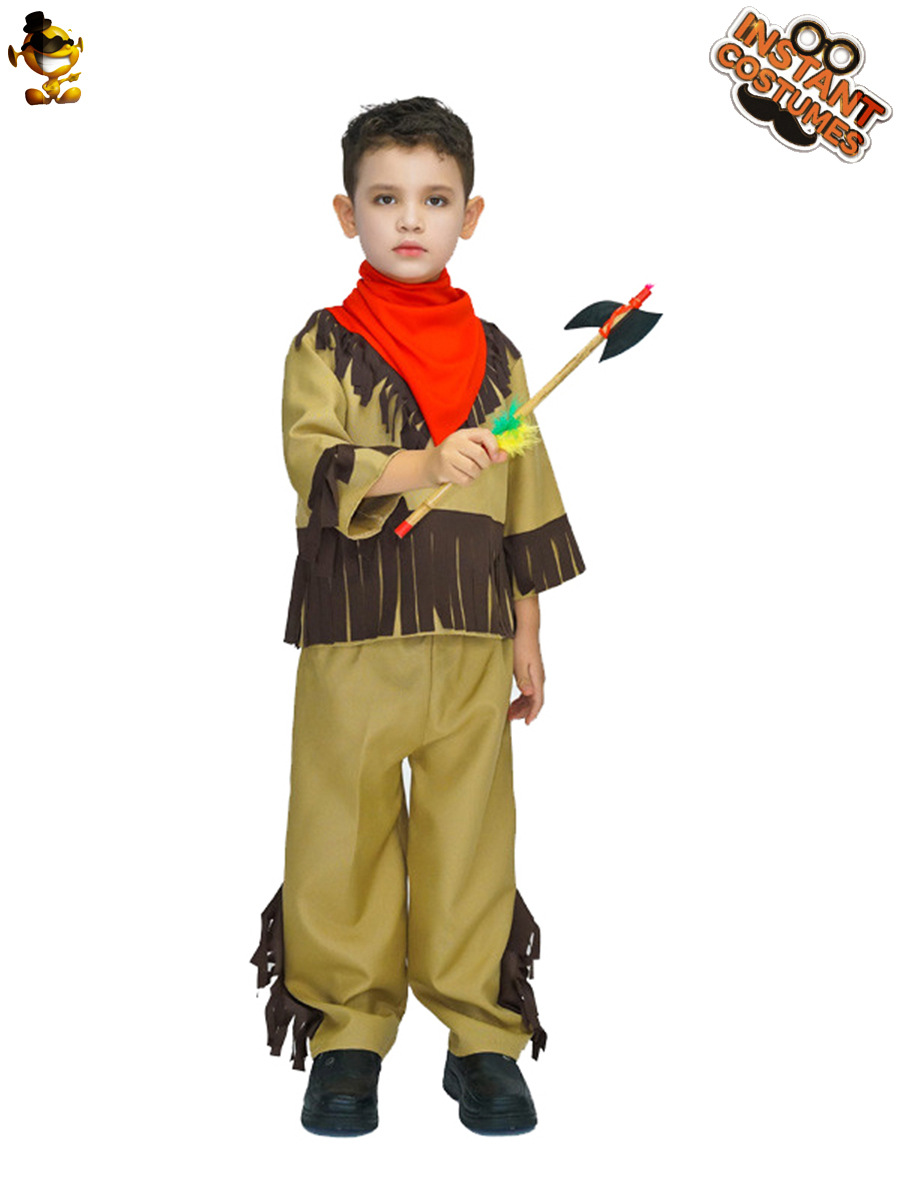 Indio niño pequeño traje etapa traje mascarada ropa de fiesta Halloween Cosplay traje