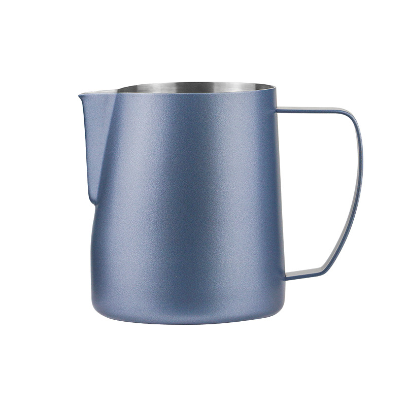 Nibu café flor taza 304 Acero inoxidable engrosada en relieve boca puntiaguda flor olla italiana leche burbuja taza 450 700ml