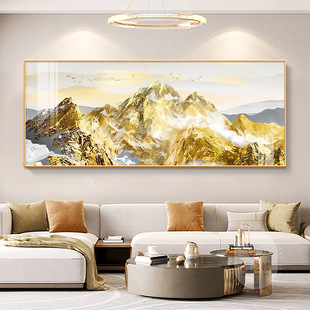 背靠金山客厅装饰画有山无水沙发背景墙壁画一整幅办公室大气挂画-阿里巴巴