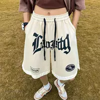 Американские брюки с принтом hiphop мужские летние шорты свободные дикие тренды спорт баскетбол повседневные укороченные брюки