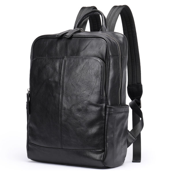 Ba lô nam da bò thật cao cấp phong cách công sở, ba lô đựng máy tính 10 inch — màu đen, Cà phê tự nhiên rơi, Đen tự nhiên, rơi tự do, Nâu cà phê
