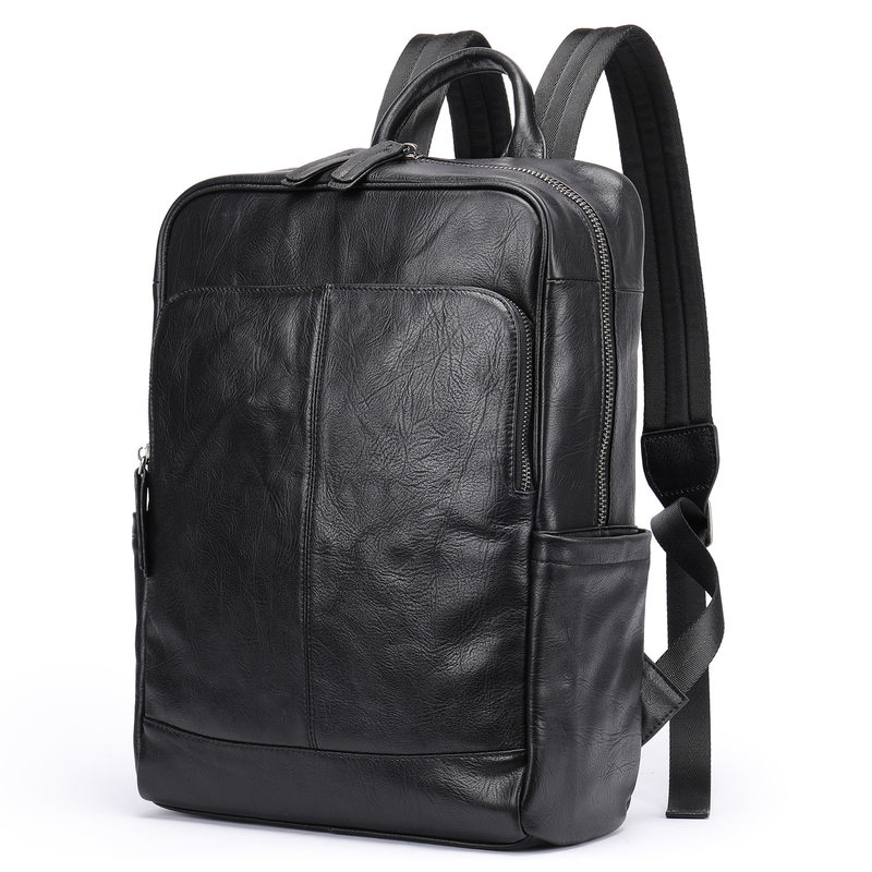 Ba lô nam da bò thật cao cấp phong cách công sở, ba lô đựng máy tính 10 inch — màu đen, Cà phê tự nhiên rơi, Đen tự nhiên, rơi tự do, Nâu cà phê