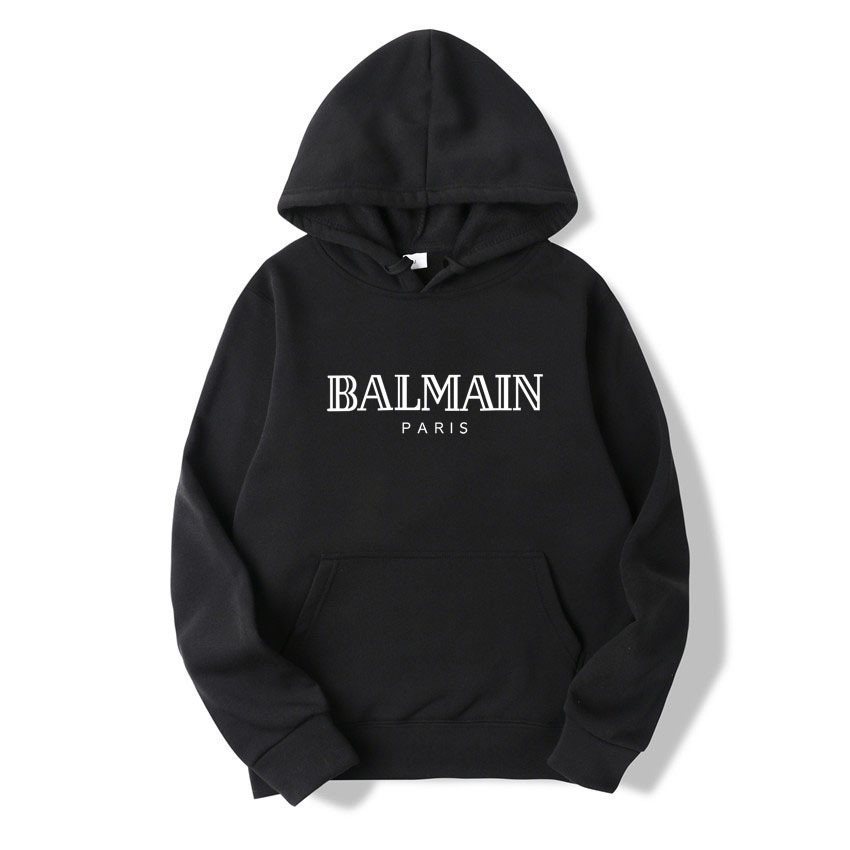 미국의 봄과 가을 남성 스웨터 인쇄 Balmain BALMAIN 캐주얼 패션 남성과 여성의 스웨터 후드