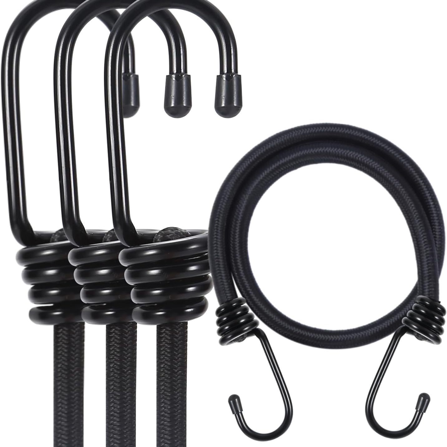Cuerdas elásticas transfronterizas con gancho de cuerda elástica de 7mm con gancho de cuerda buji con cuerda de cabina de campamento con cuerda de equipaje de camión