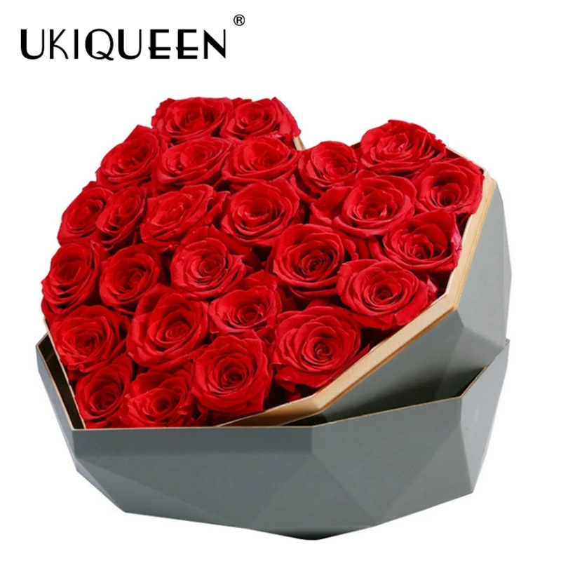 Barril de abrazo en forma de corazón, 26 rosas de amor, 38 regalos para la novia del día de la diosa.