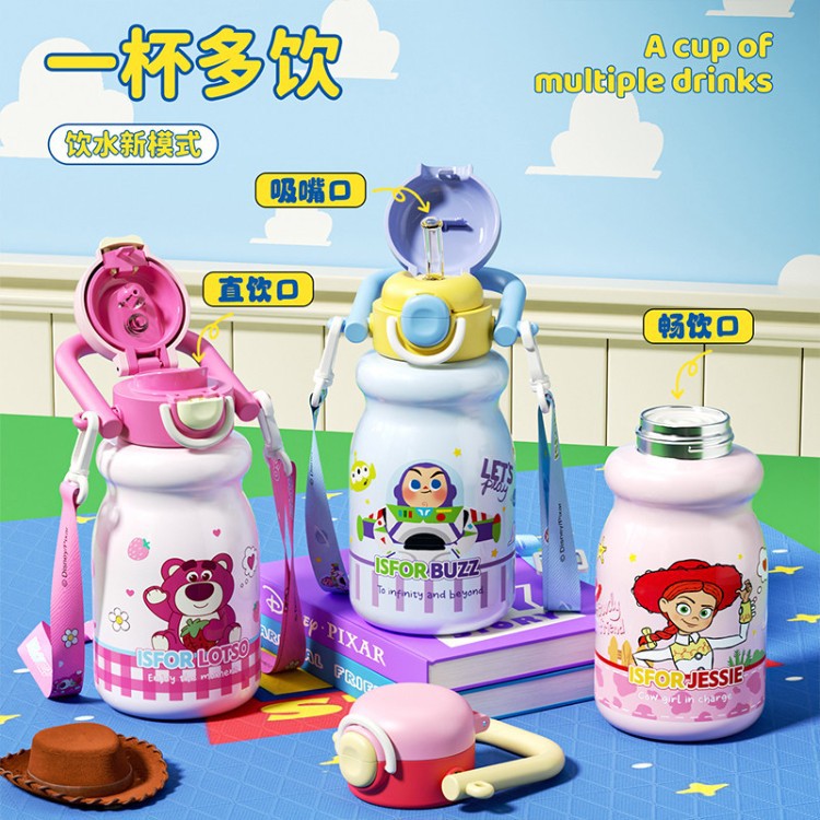 Toy Story Kids Taza de calor especial para estudiantes de niños y niñas para la escuela Taza de agua de alto valor de la cara Baz Lightyear hervidor de agua