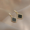 South Korean goods from pearl, small brand diamond earrings with tassels, Korean style, Chanel style