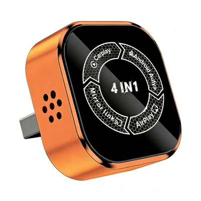 Other Car Video box, intelligent reverse control - orange-aluminum-alloy-overseas-version-four-in-one