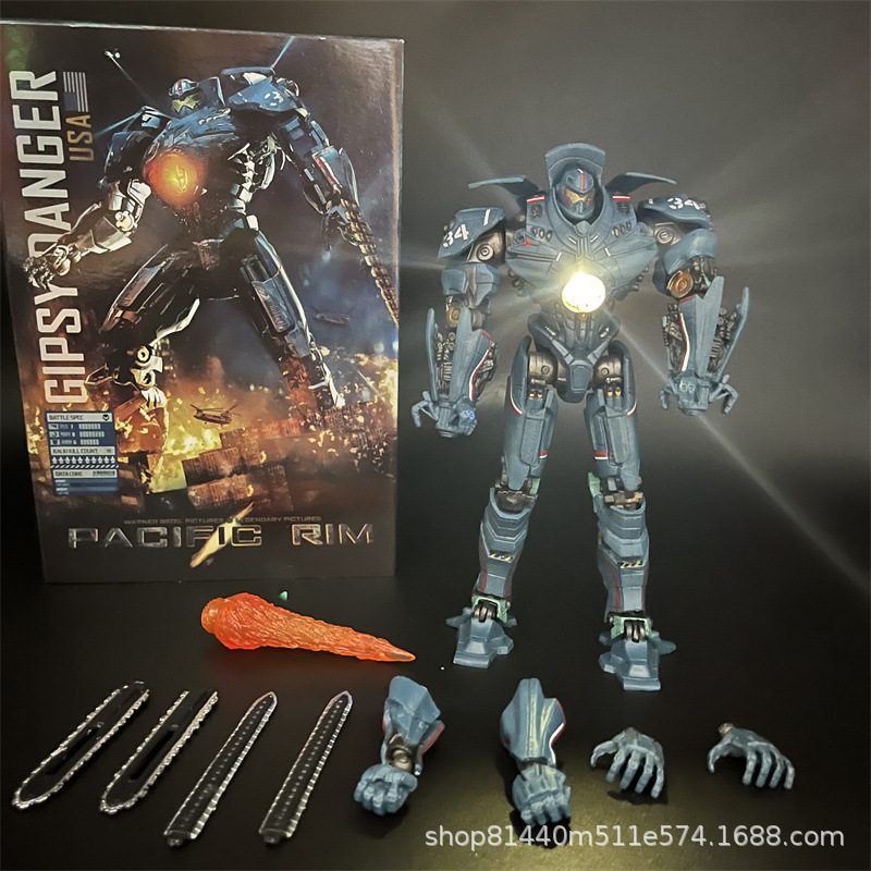 NECA パシフィック・リム メカメッキ 発光危険ローバー 赤アルファ エウリカ 可動フィギュア|undefined