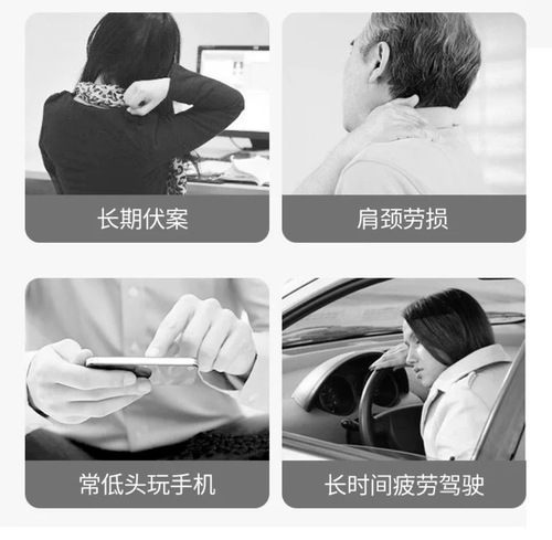 USB rechargeable cervical spine massager pulse hot compress shoulder and neck massager colorful breathing light mini cervical spine physiotherapy device