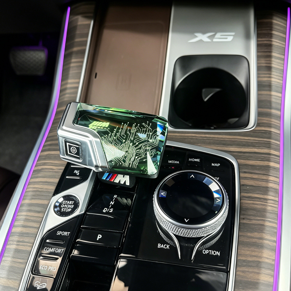 Suitable for BMW 3 Series, 4 Series, 5 Series, X1, X3, X5 gear shift modification, crystal gear knob, orchid finger shift lever