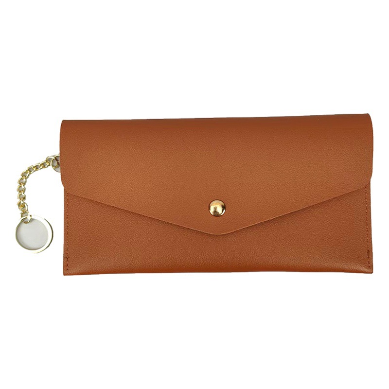 New Portable Women's Long Wallet, Women's Hand Wallet, Multi-Card Slot Snap Button, Fashionable Mobile Phone Bag, Pure Color and Versatile