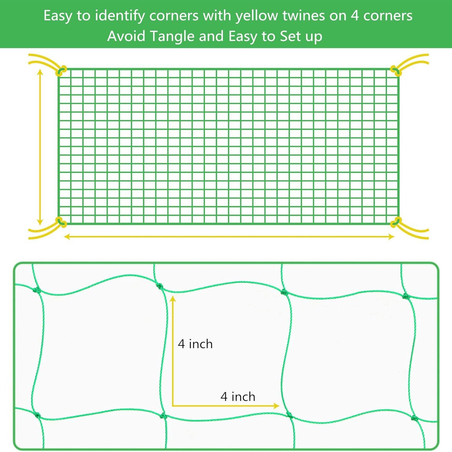 Nylon escalada vid red jardinería melón fruta vegetal Loofah cuerno de frijol escalada rack crisantemo jardín Red anti-Lodging Net