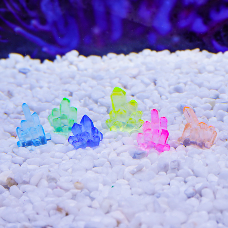 Paisaje en miniatura creativo bricolaje cristal luminoso pequeño pecera decoración decoración resina tridimensional escritorio automóvil hogar