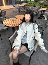 棒球服短外套女小个子2025早春夏新款感美式休闲加厚卫衣夹克
