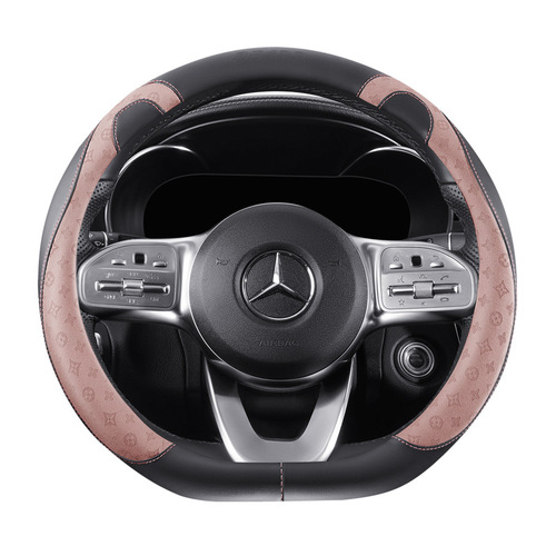 Car steering wheel cover universal four seasons tech fabric steering wheel cover cartoon anti-slip Amazon cross-border