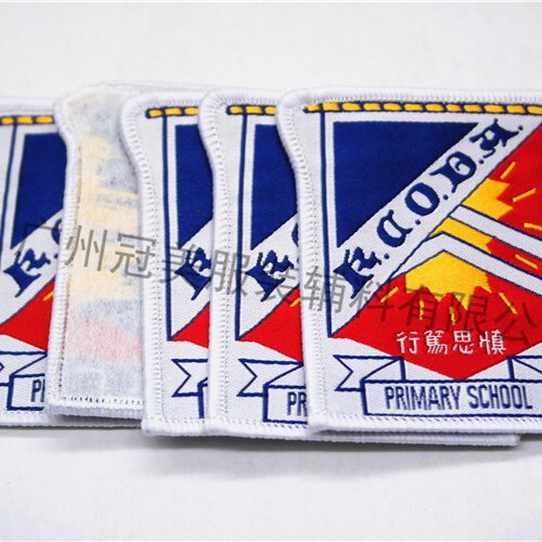 Artistic effect lock edge weaving seal irregular various shapes anti-wrinkle badge Hot Melt Adhesive backing Zhang Zai