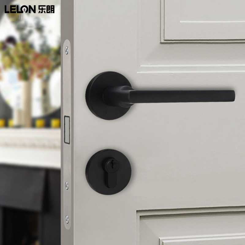 Personalizado de uso general interior de la puerta de cerradura de aleación de zinc sólida puerta de cerradura silenciosa puerta de madera